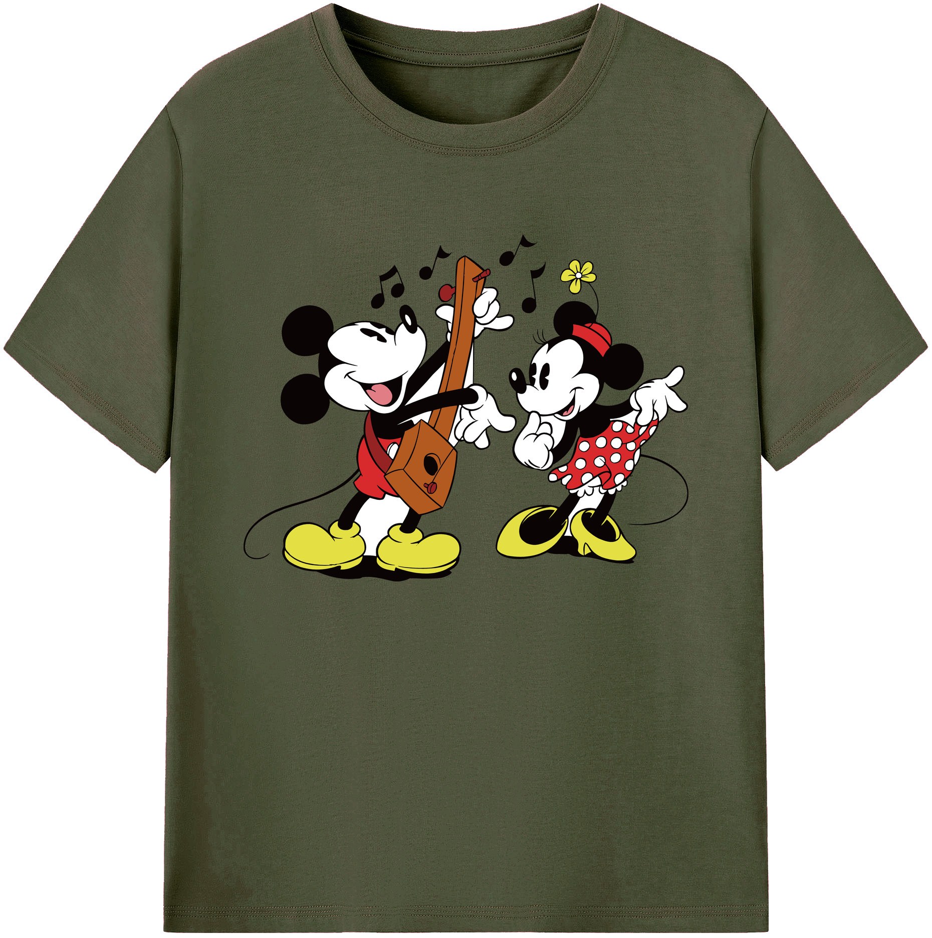 ミッキーマウス Mickey Mouse 綿100％ メンズ半袖Tシャツ｜肌触りやわらか＆通気性